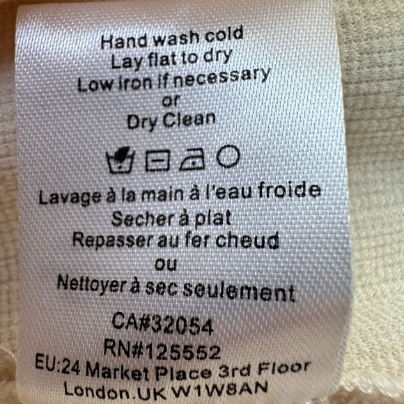 NWT Anthropologie Dolan Left Coast Structured Flutter Sleeve Top Cream sz S - Picture 8 of 8